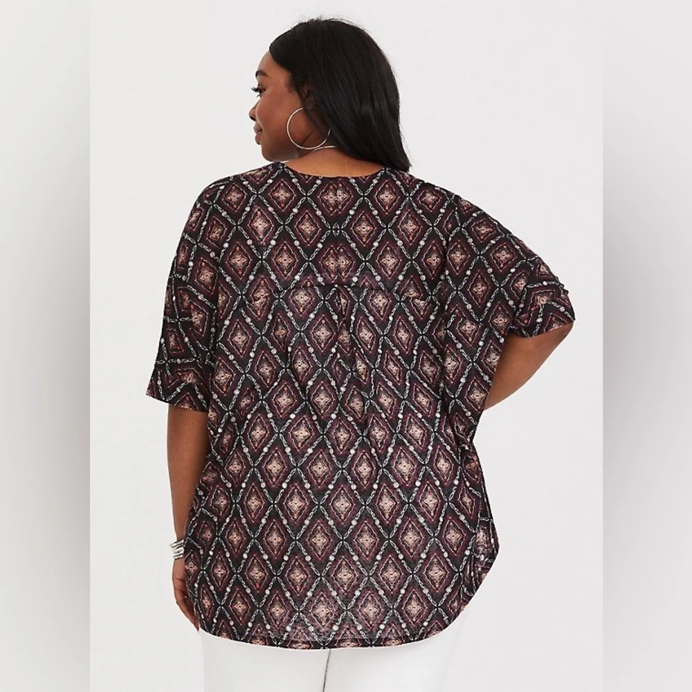 Torrid printed open front cardigan